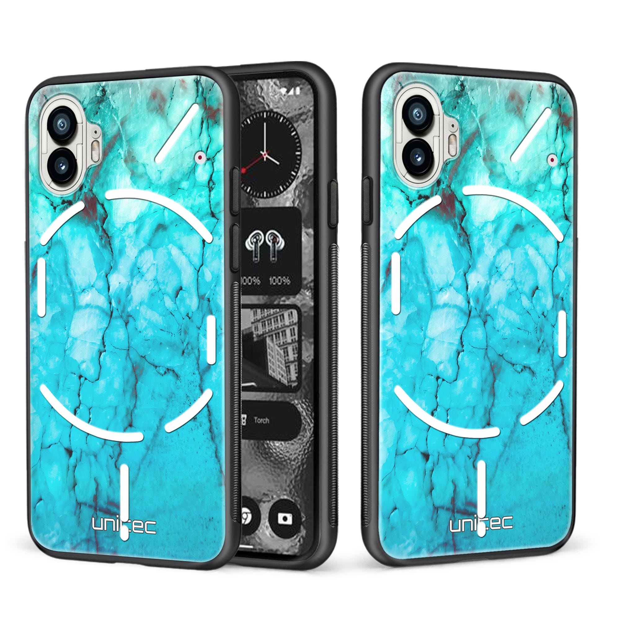 Nothing Phone 2 Unitec Suojakuori - Icy Marble