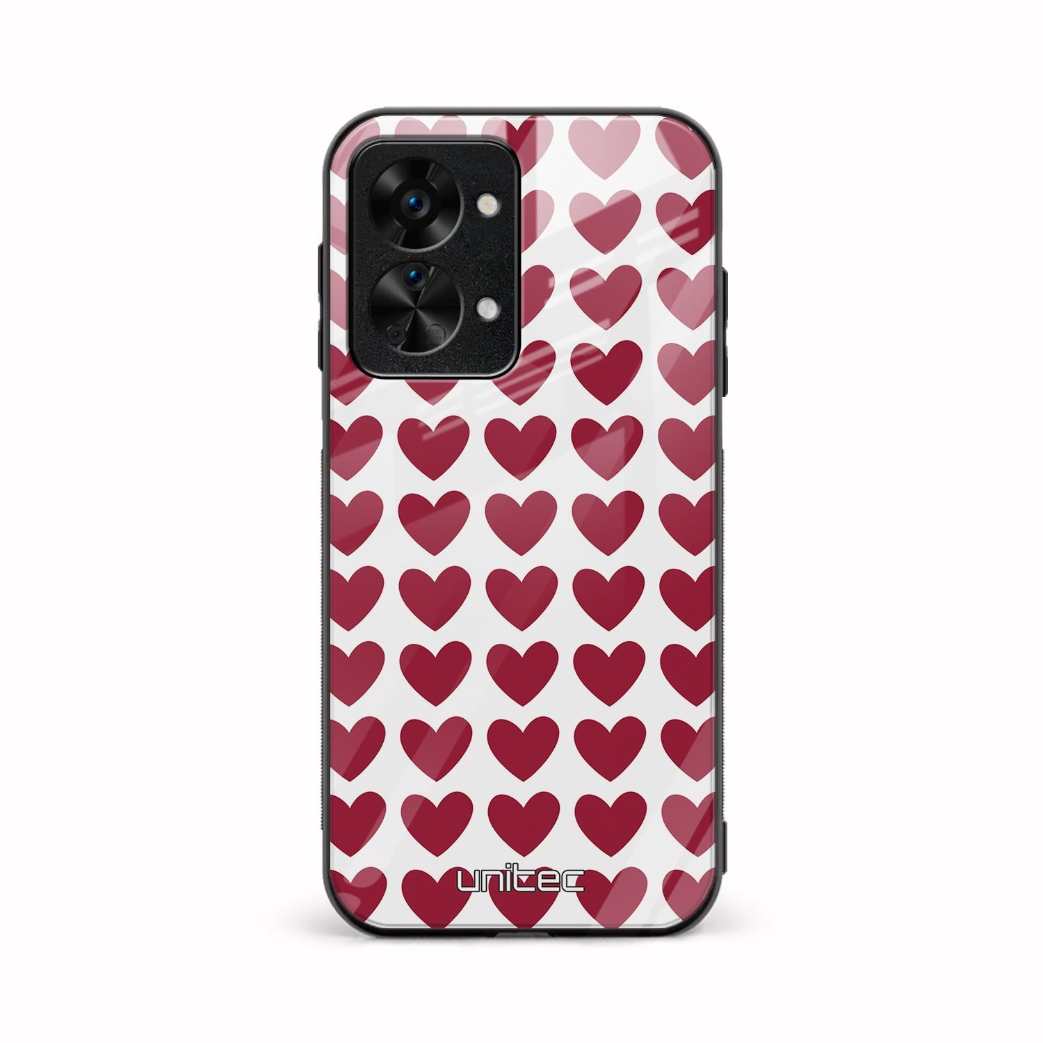 OnePlus Nord 2T 5G Unitec suojakuori, Red hearts