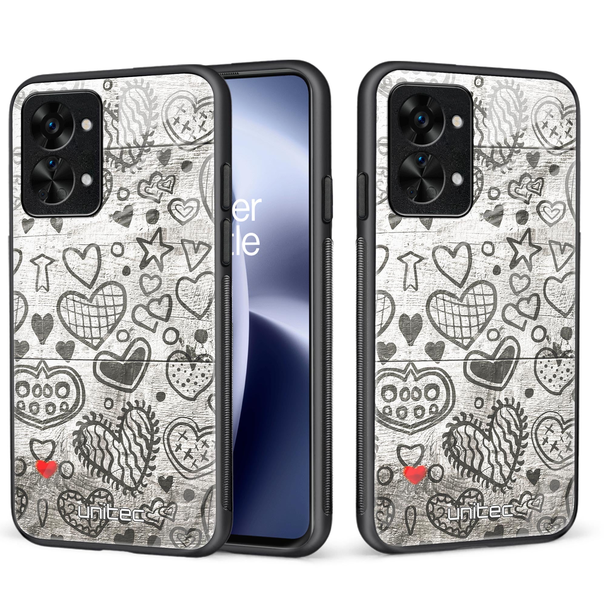 OnePlus Nord 2T 5G Unitec suojakuori, Hearts