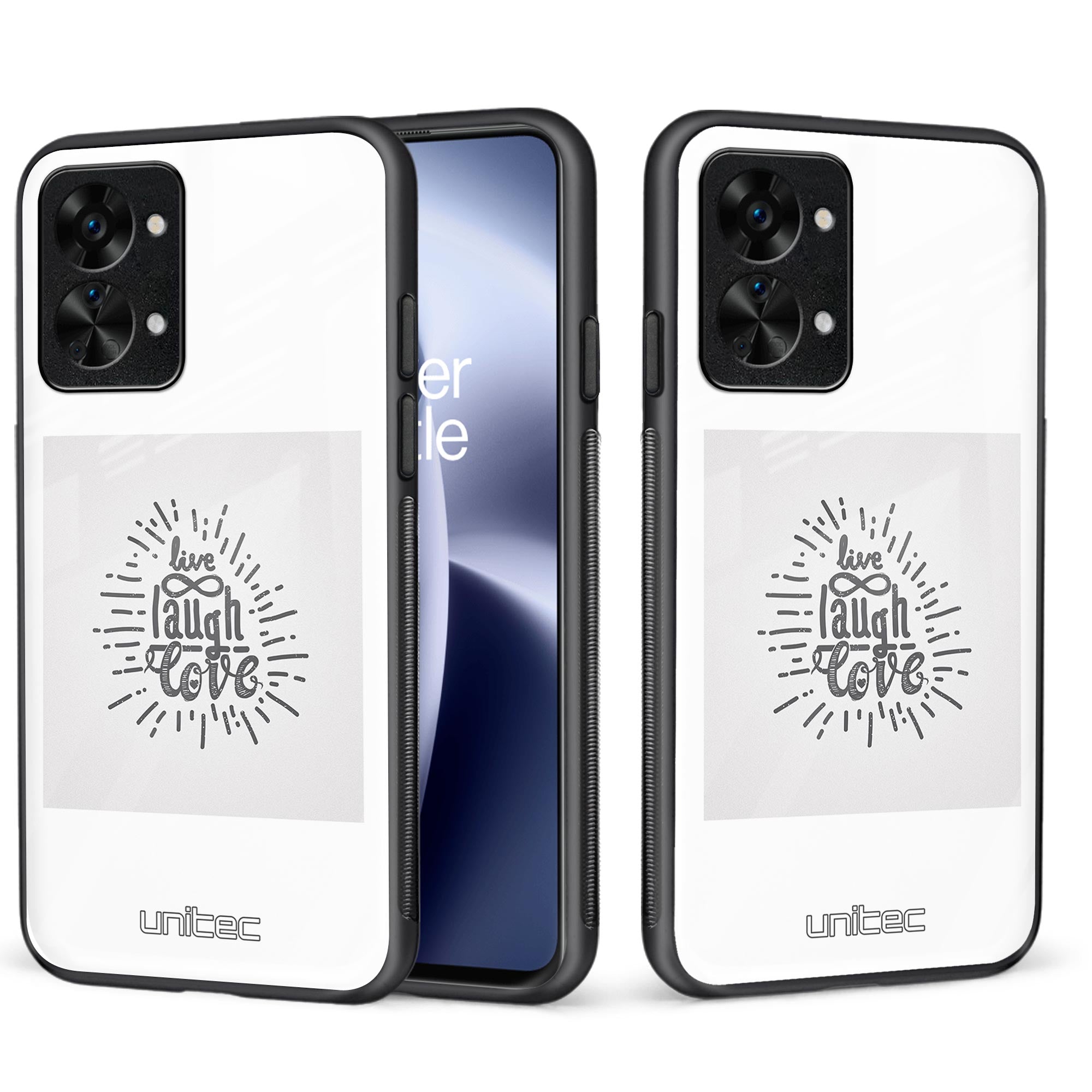 OnePlus Nord 2T 5G Unitec suojakuori, Live laugh love
