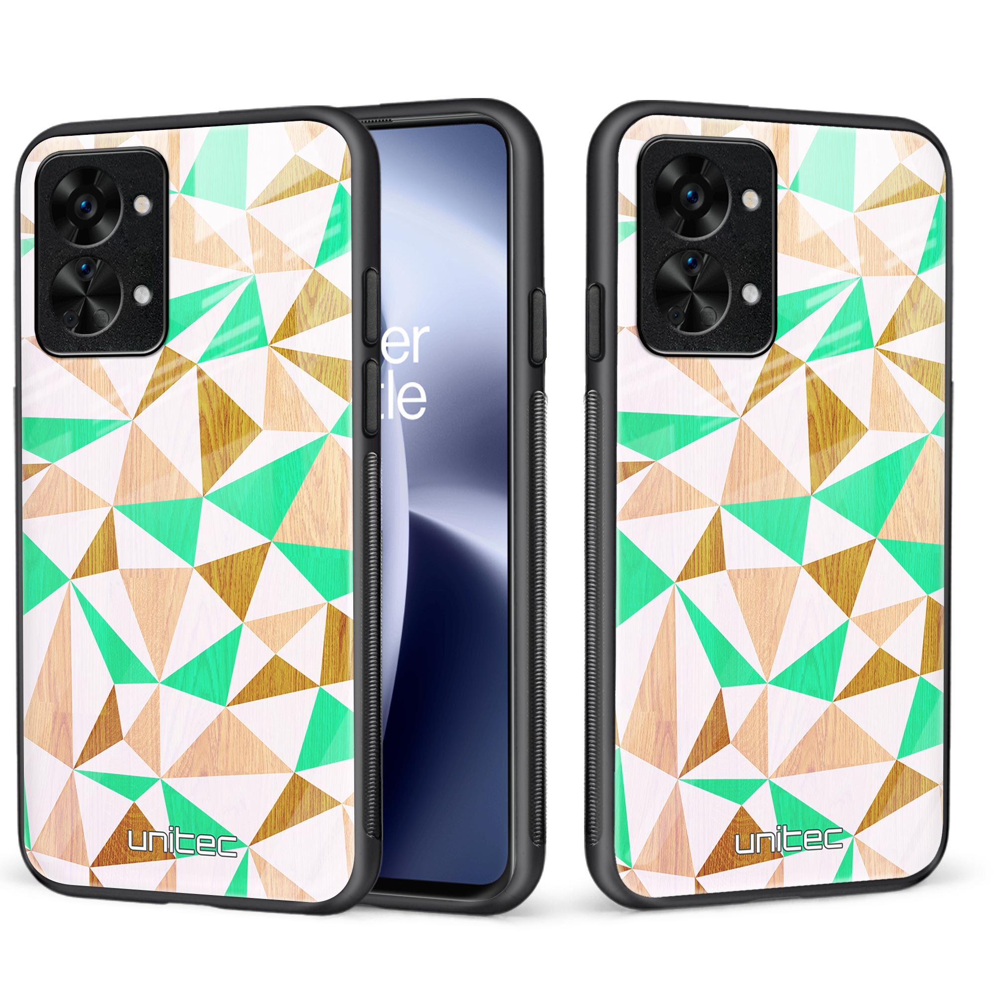 OnePlus Nord 2T 5G Unitec suojakuori, Triangle wood