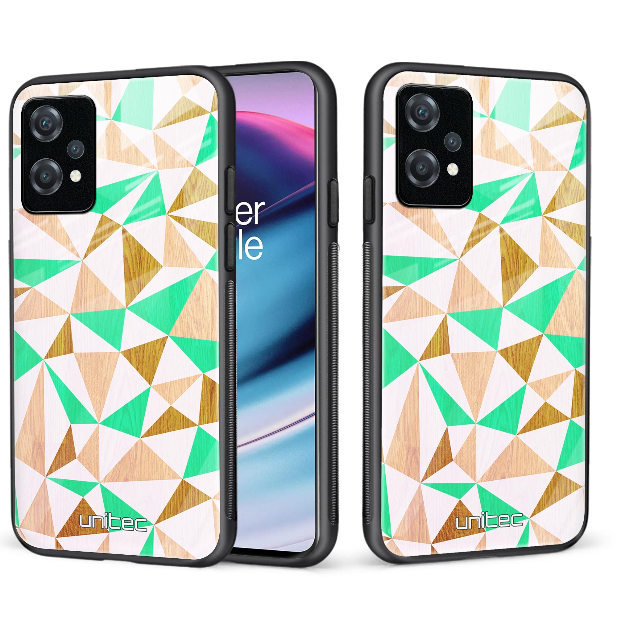 OnePlus Nord CE 2 Lite 5G Unitec suojakuori, Triangle wood