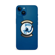 Telefonhållare, Blå Rök på Vit - Svart