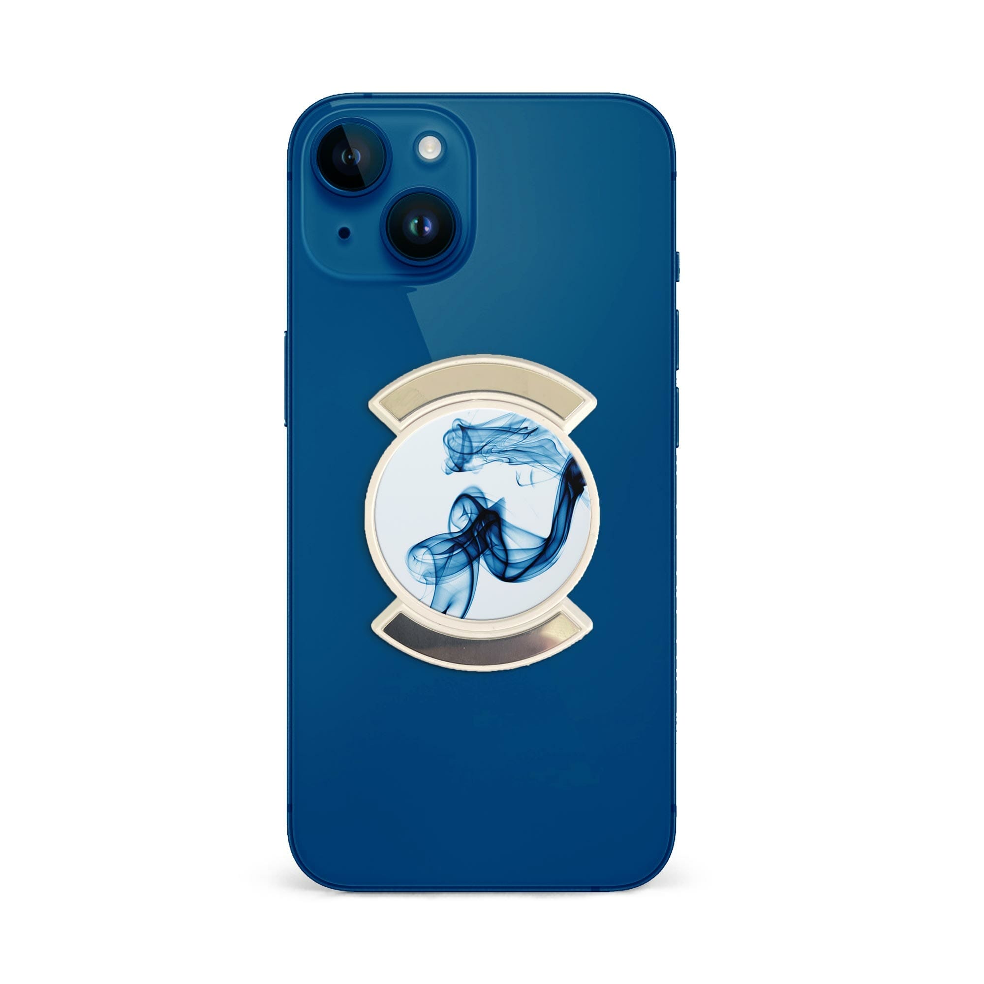 Telefonhållare, Blå rök på vitt - Vit