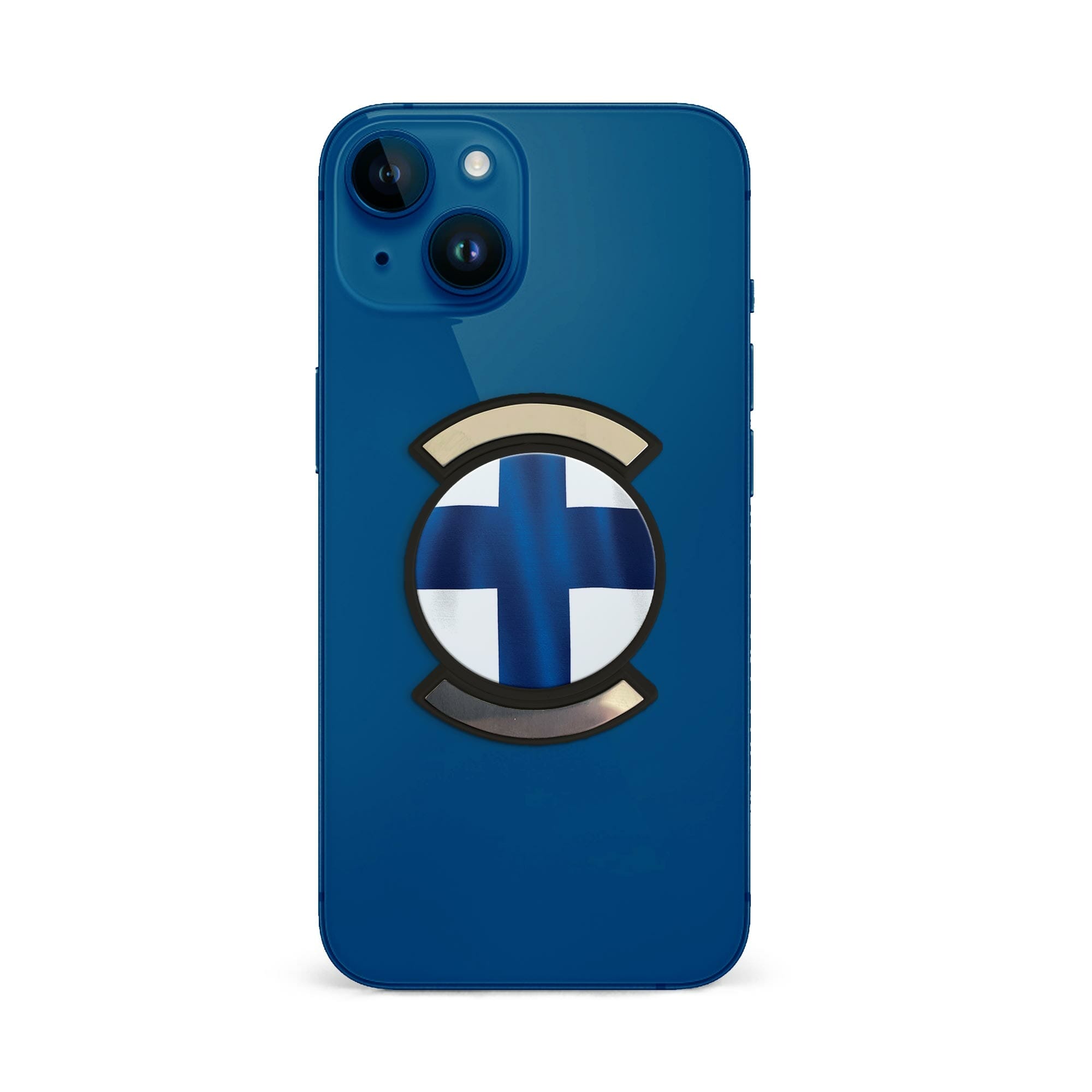 Telefonhållare, Finsk flagga - Svart