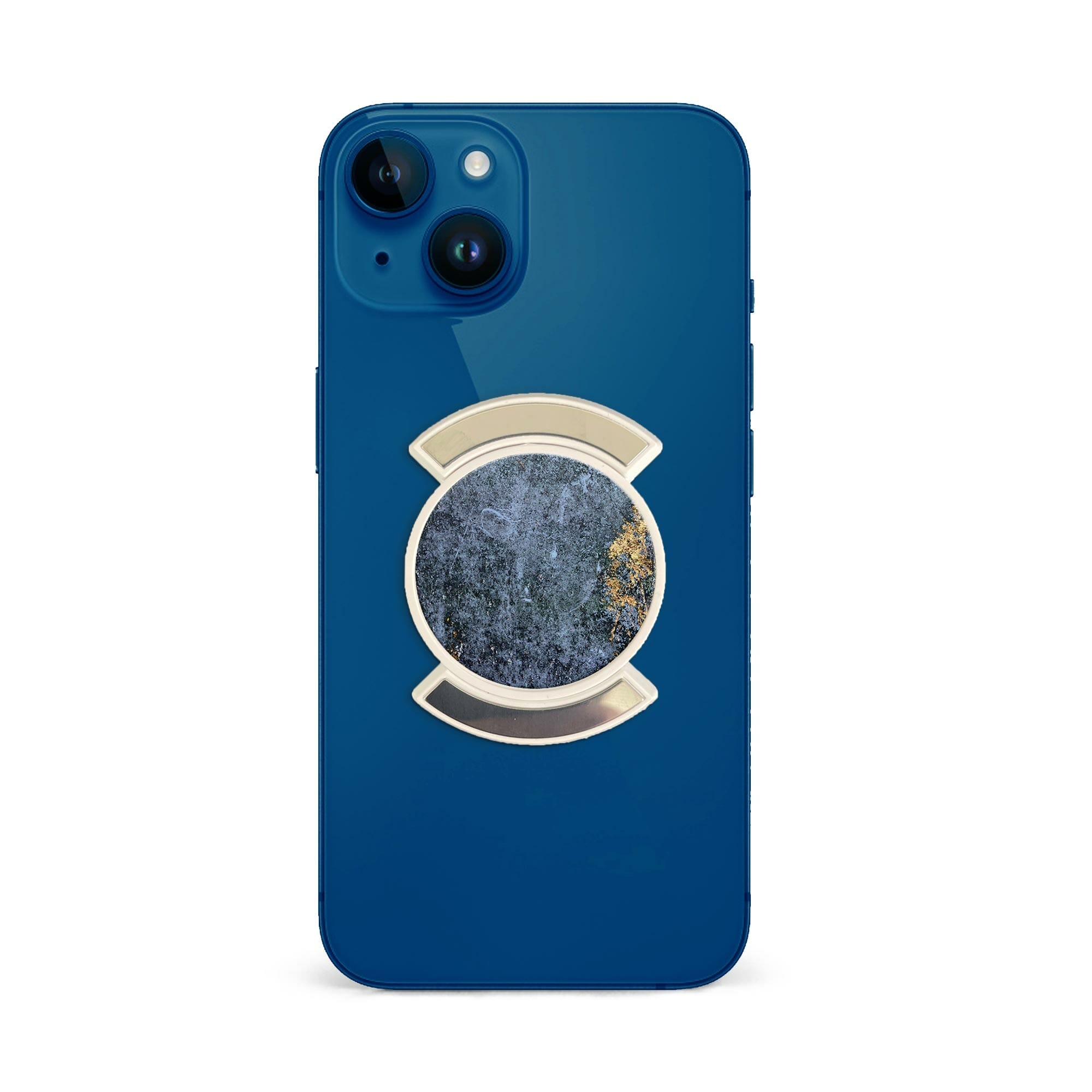 Telefonhållare, Guld På Granit - Vit