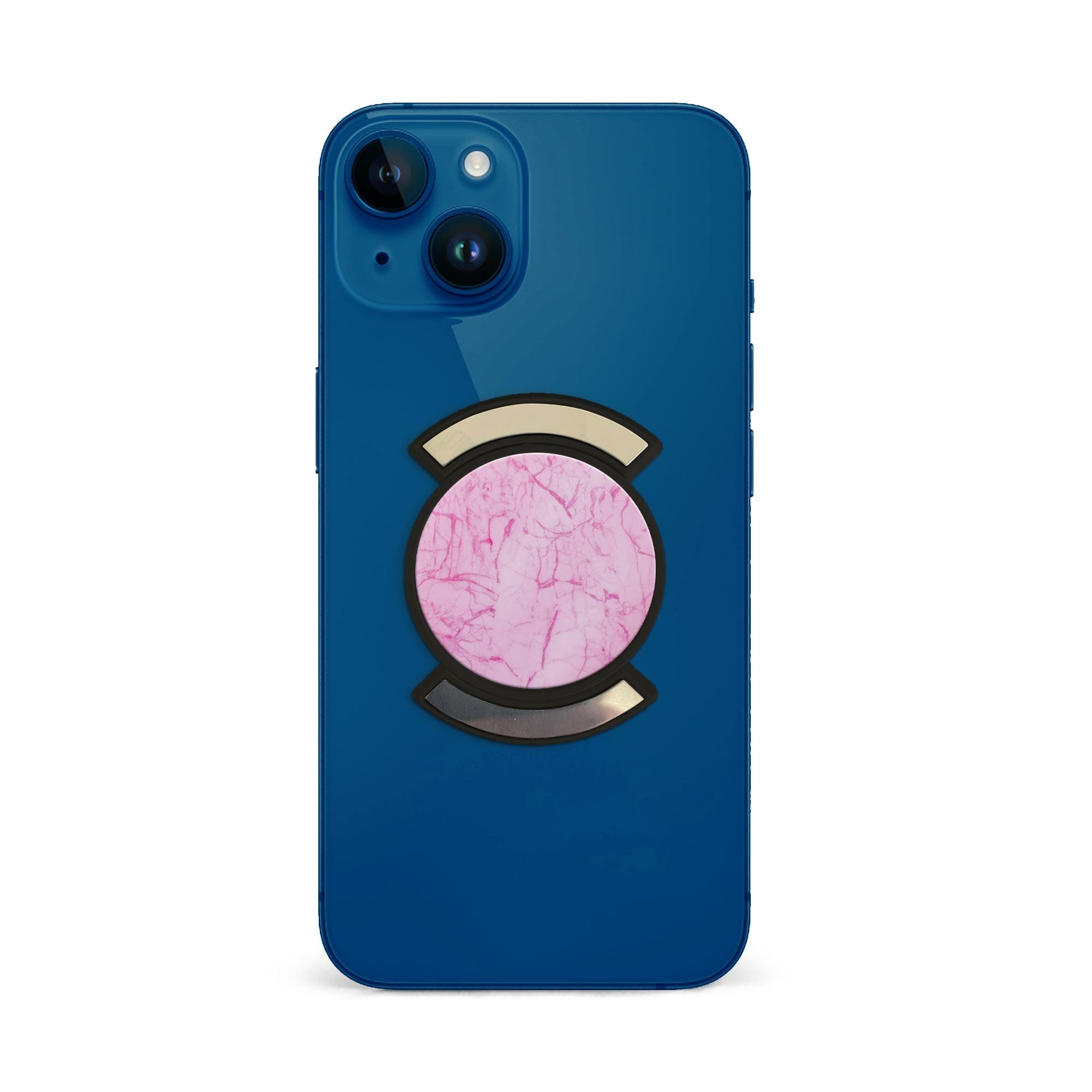 Puhelinpidike, Light Pink Marble - Musta