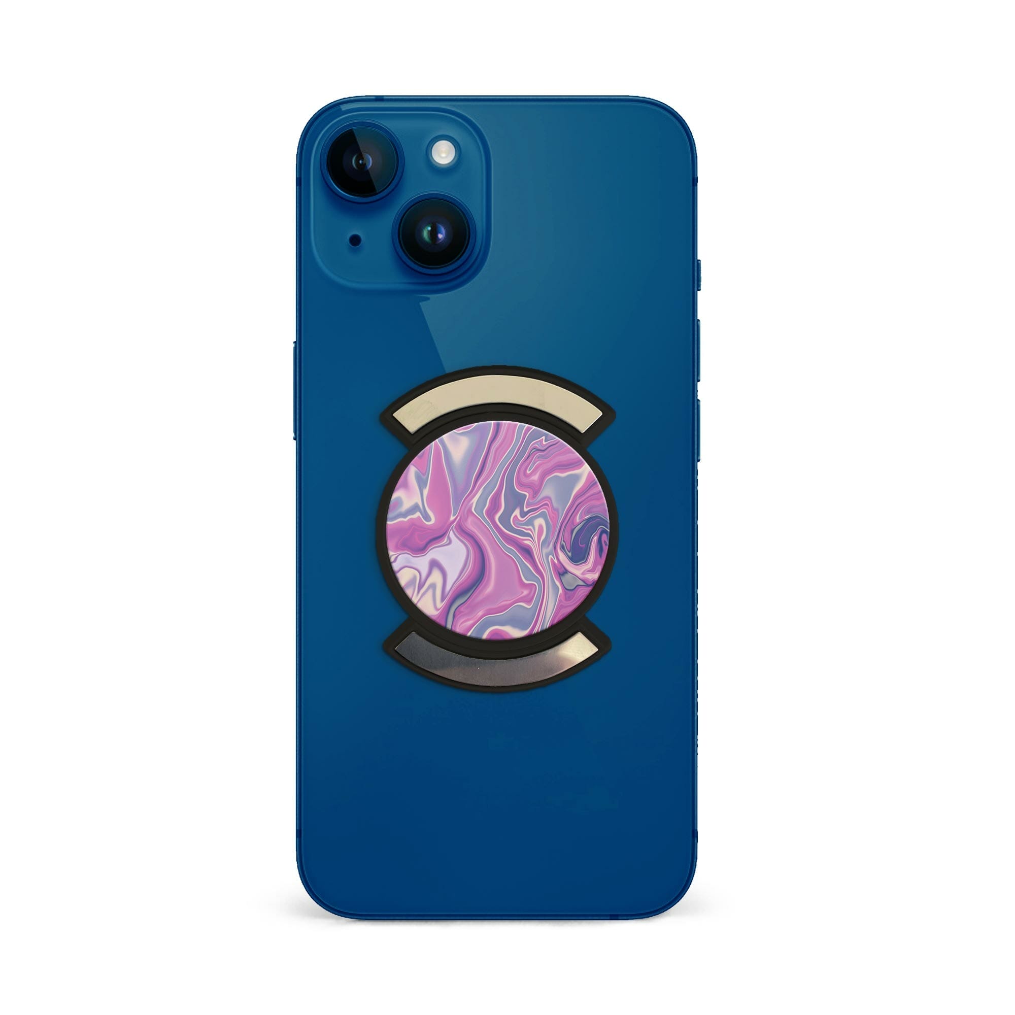 Telefonhållare, Rosa Kromeffekt - Svart