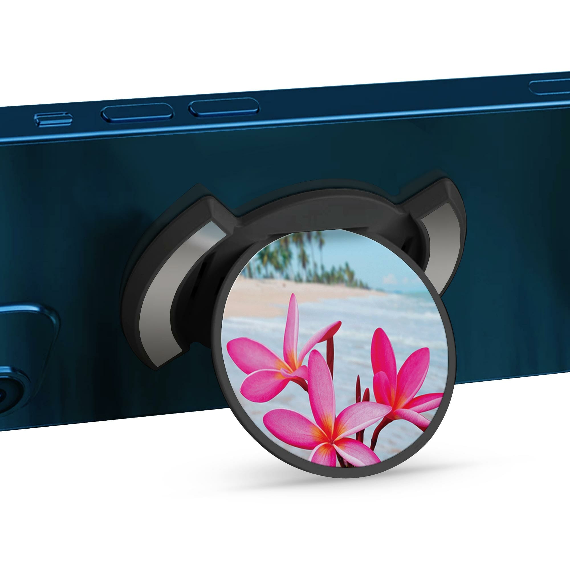 Telefonhållare, Strandblommor - Svart