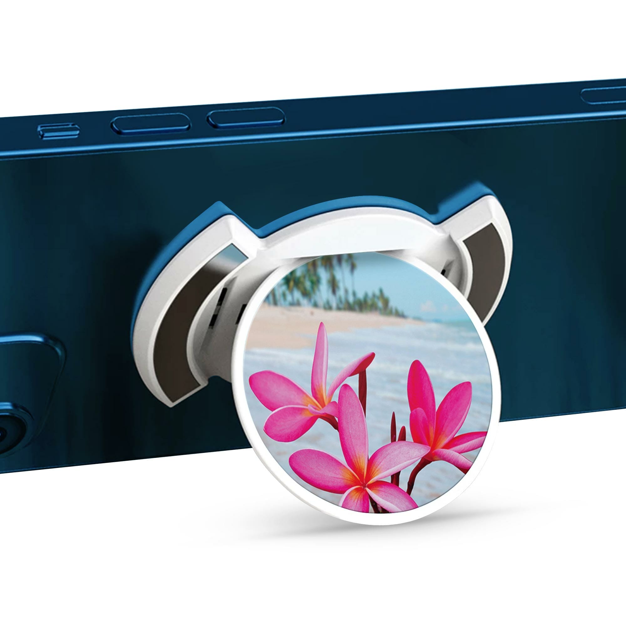 Telefonhållare, Strandblommor - Vit