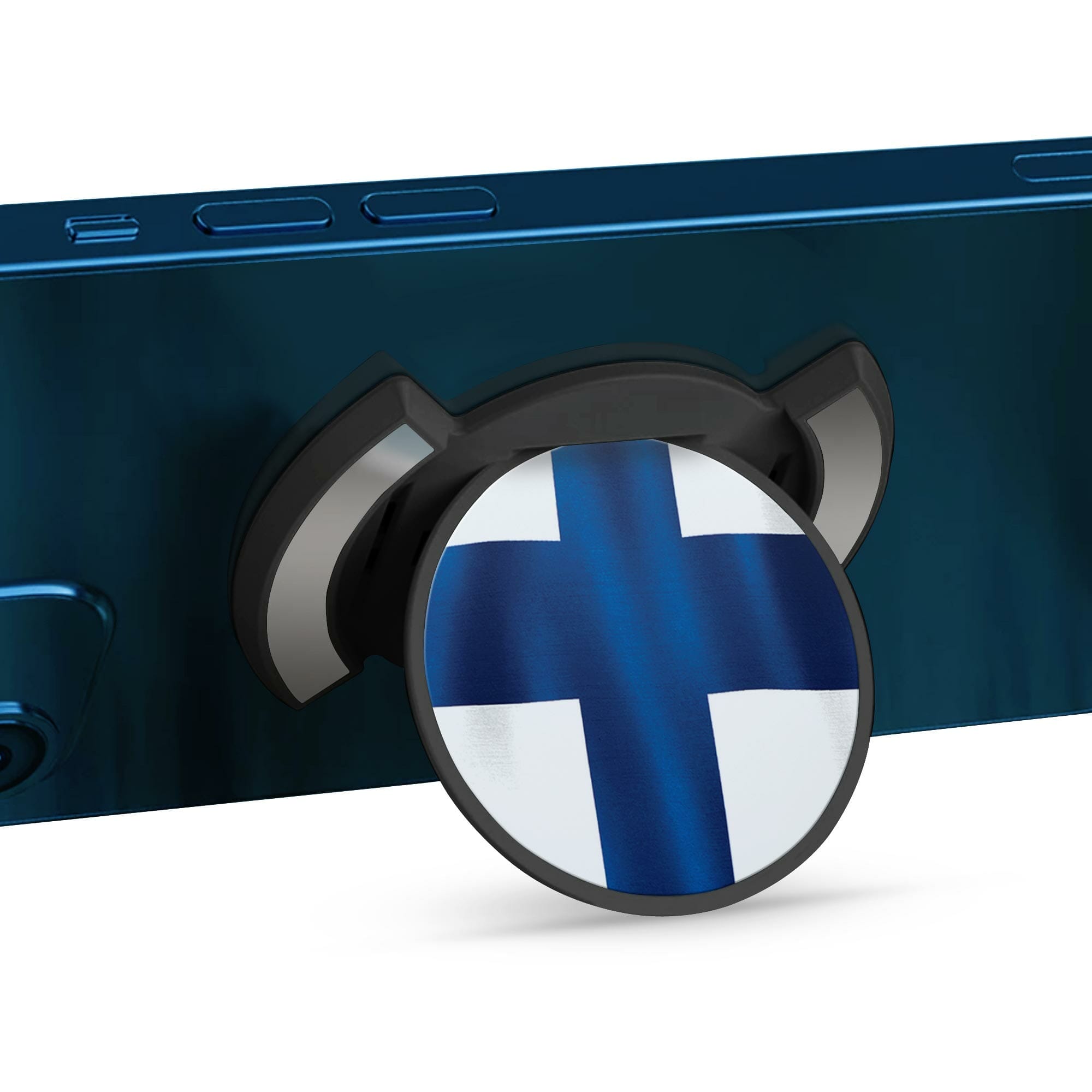 Telefonhållare, Finsk flagga - Svart