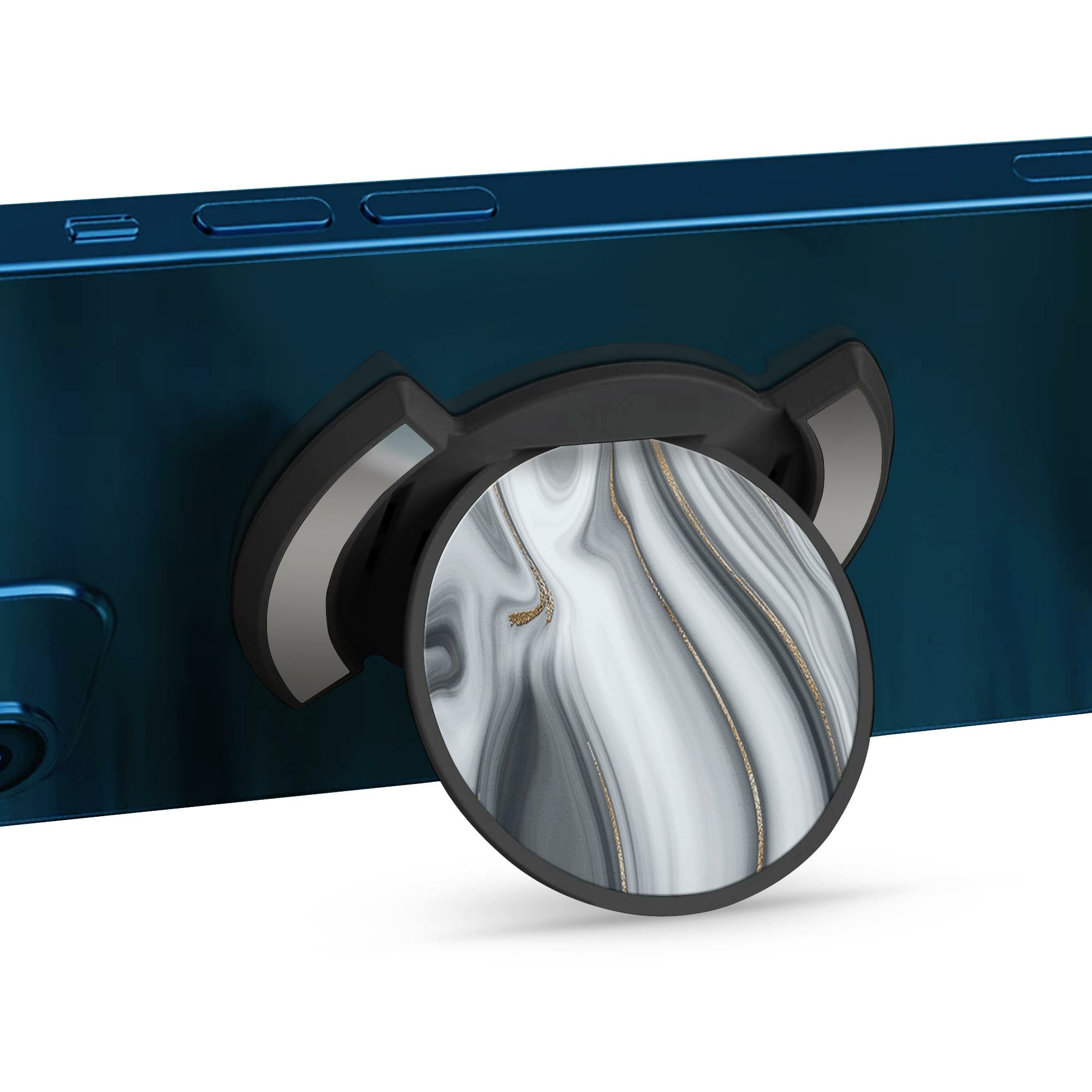 Telefonhållare, Guldglitter - Svart