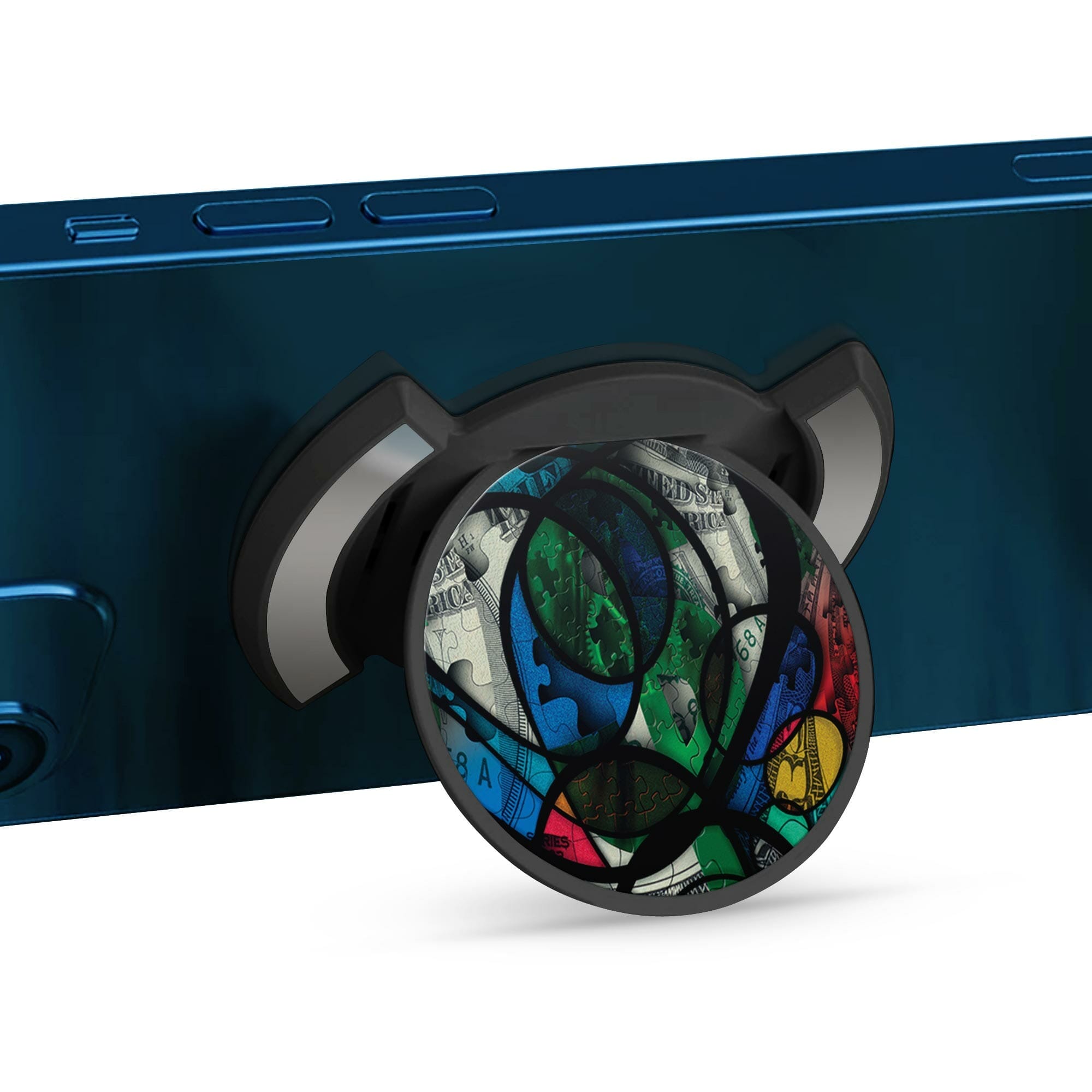 Telefonhållare, Hypnotic Spirals - Svart