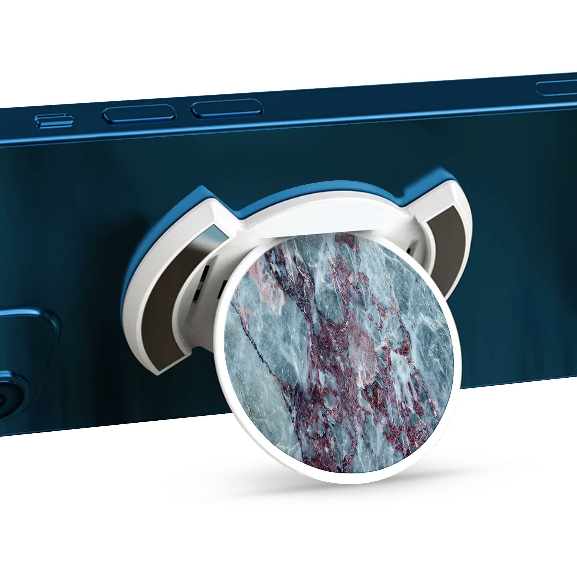 Telefonhållare, Marmor med Röd - Vit