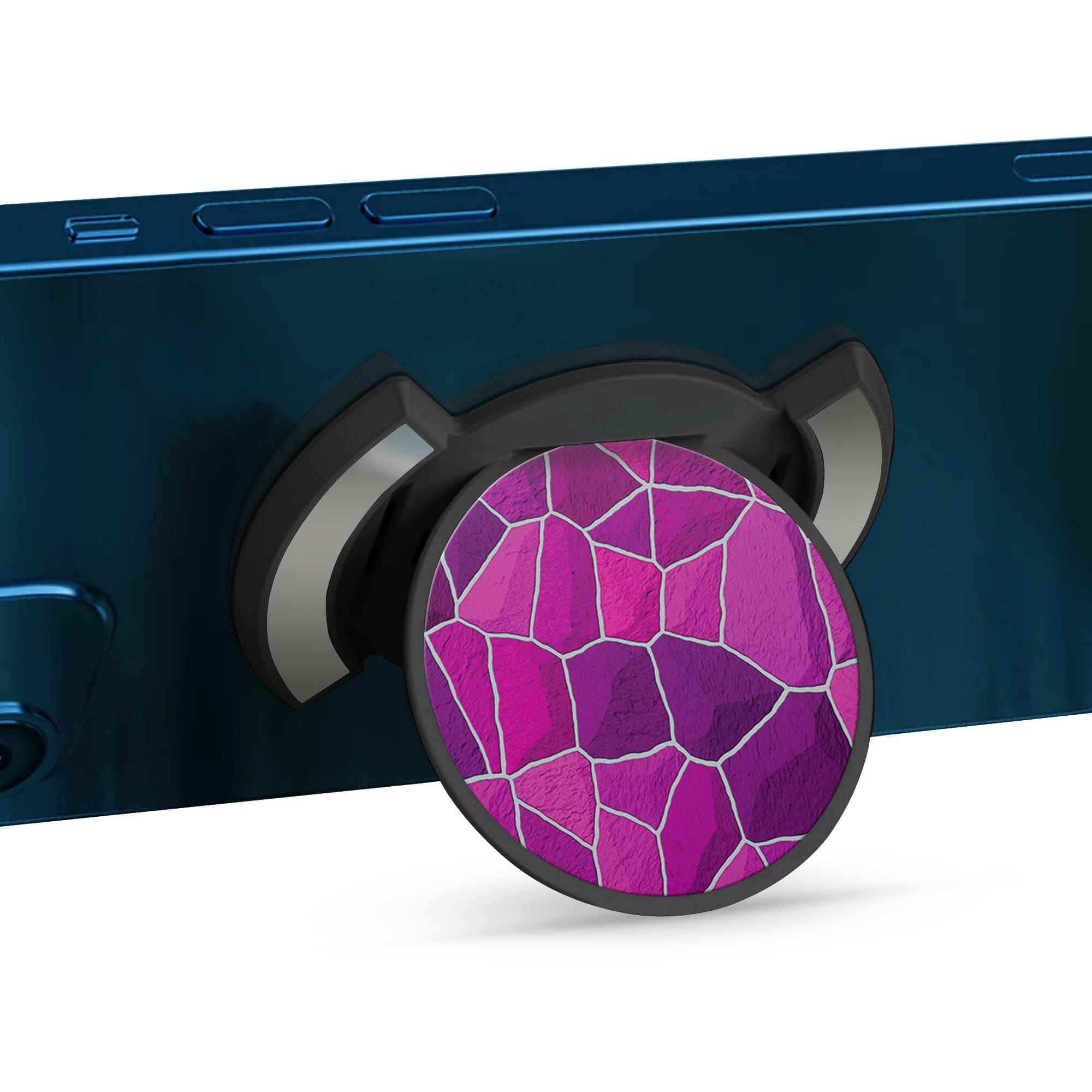 Telefonhållare, Rosa Mönster - Svart