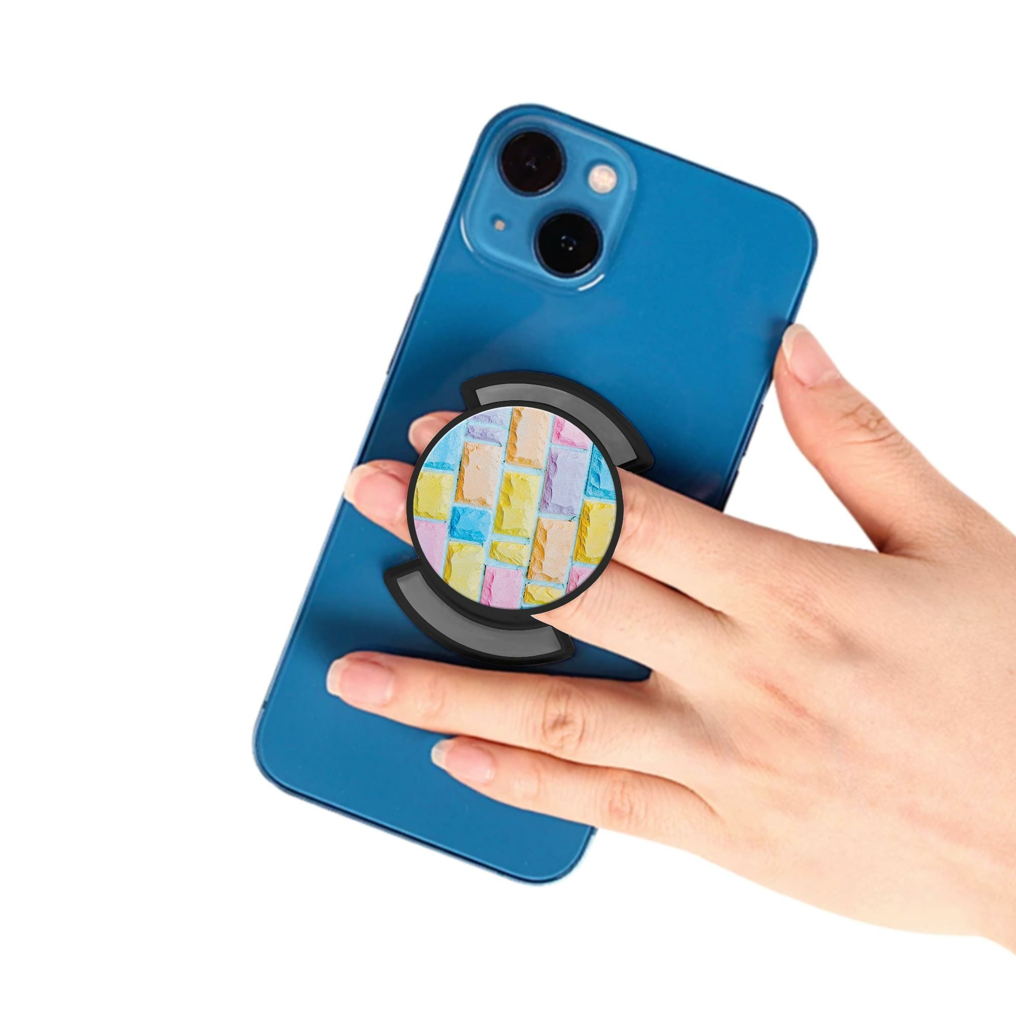 Telefonhållare, Färgglada Klossar - Svart