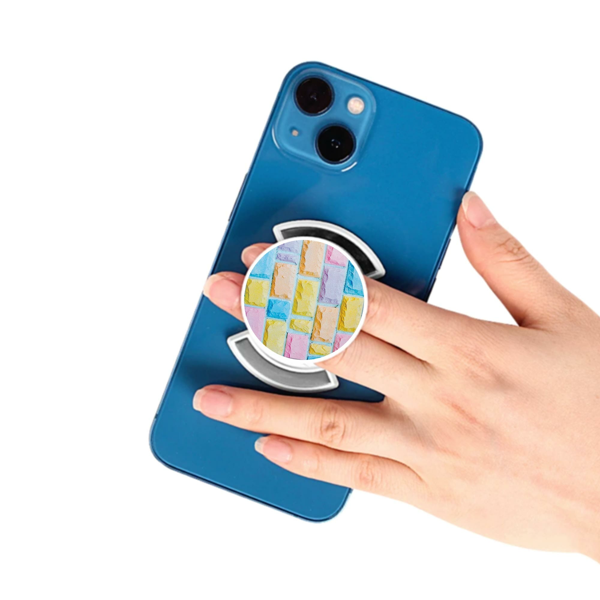 Telefonhållare, Färgglada Klossar - Vit