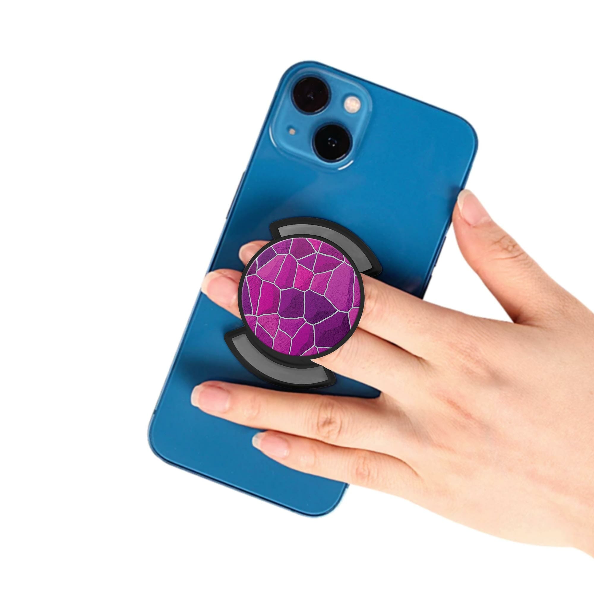 Puhelinpidike, Pink Pattern - Musta