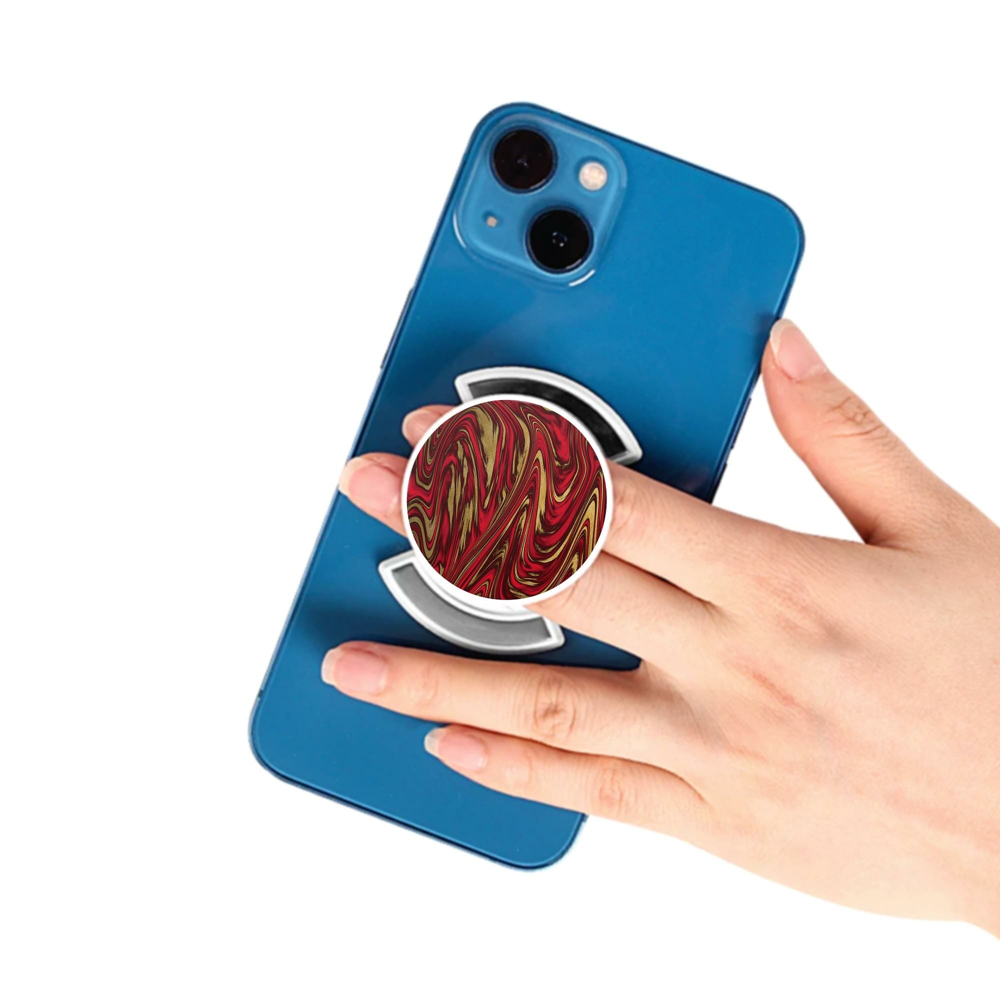 Puhelinpidike, Red Gold Waves - Valkoinen