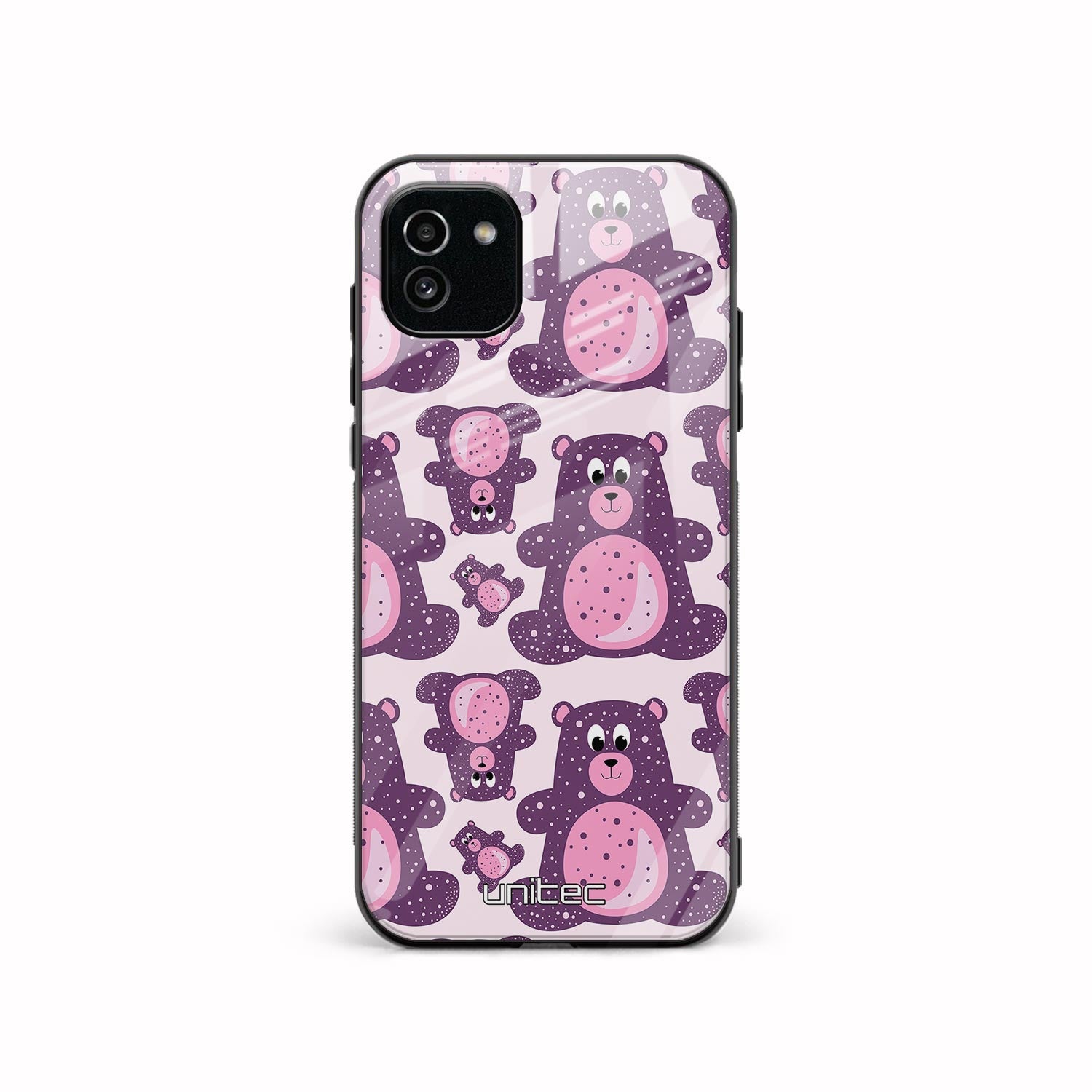 Samsung Galaxy A03 Unitec suojakuori, Purple teddy bear