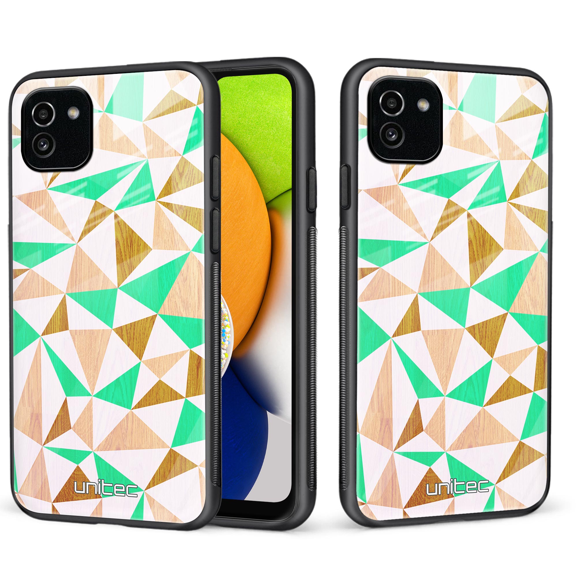Samsung Galaxy A03 Unitec suojakuori, Triangle wood