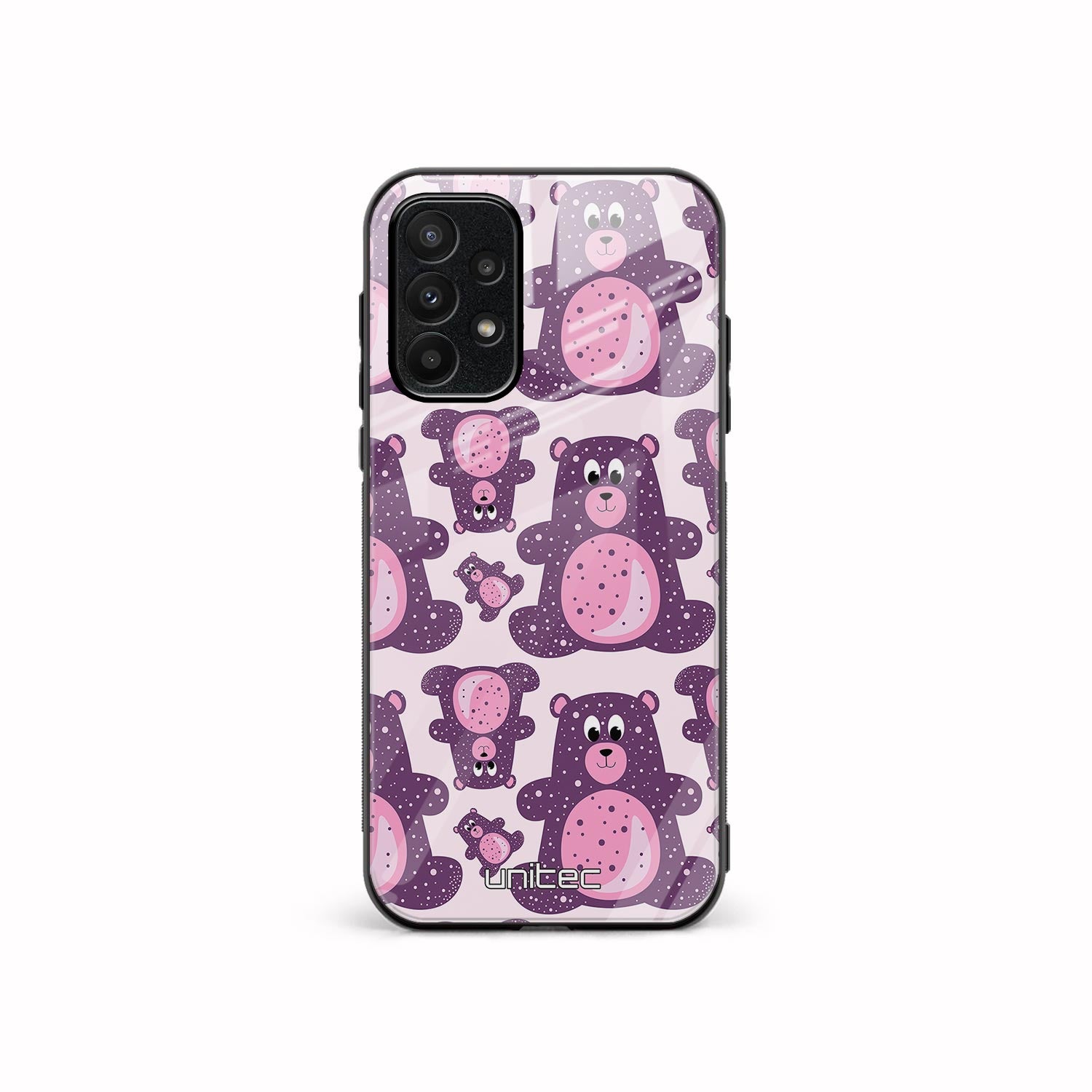 Samsung Galaxy A23 5G Unitec suojakuori, Purple teddy bear