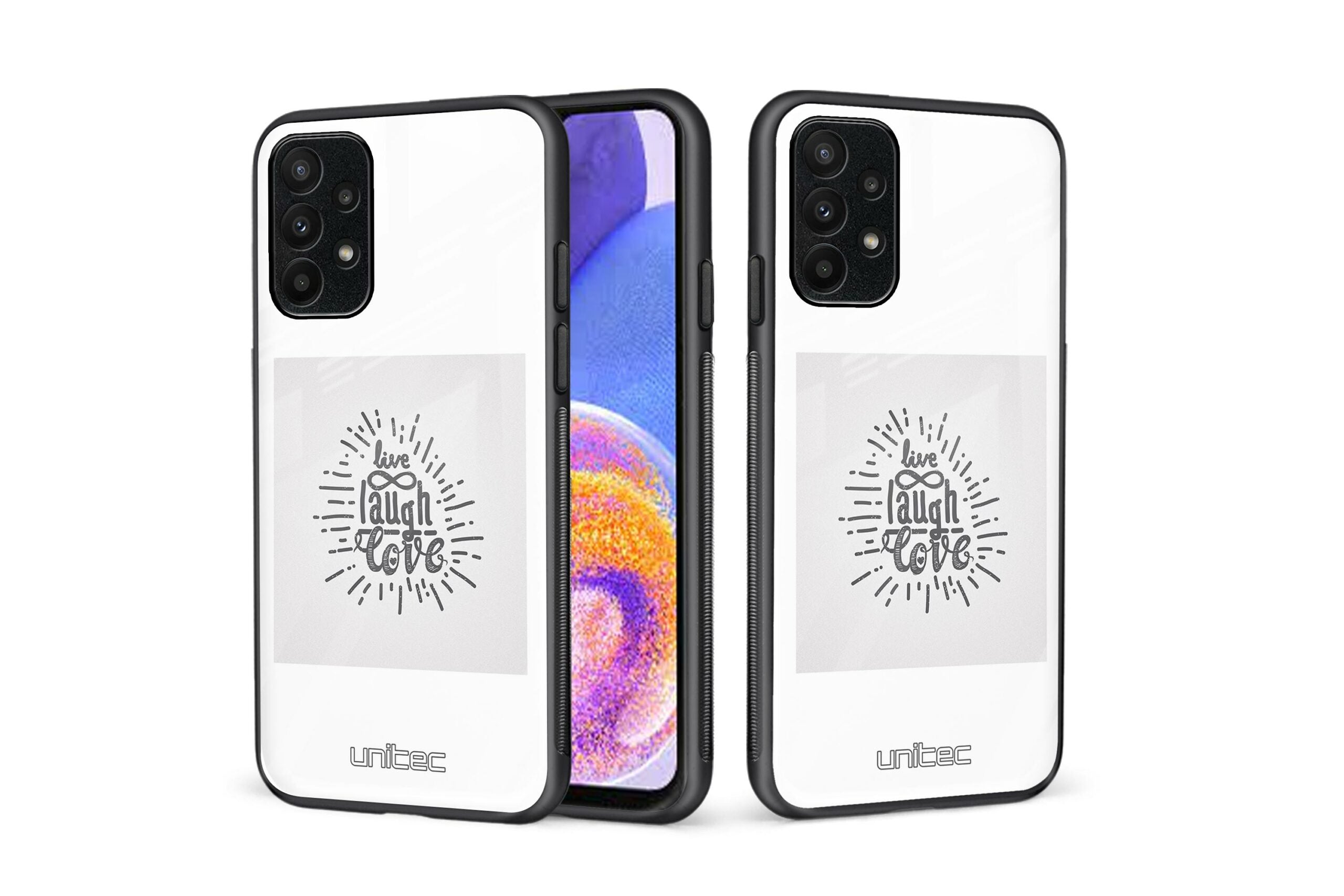 Samsung Galaxy A23 5G Unitec suojakuori, Live laugh love