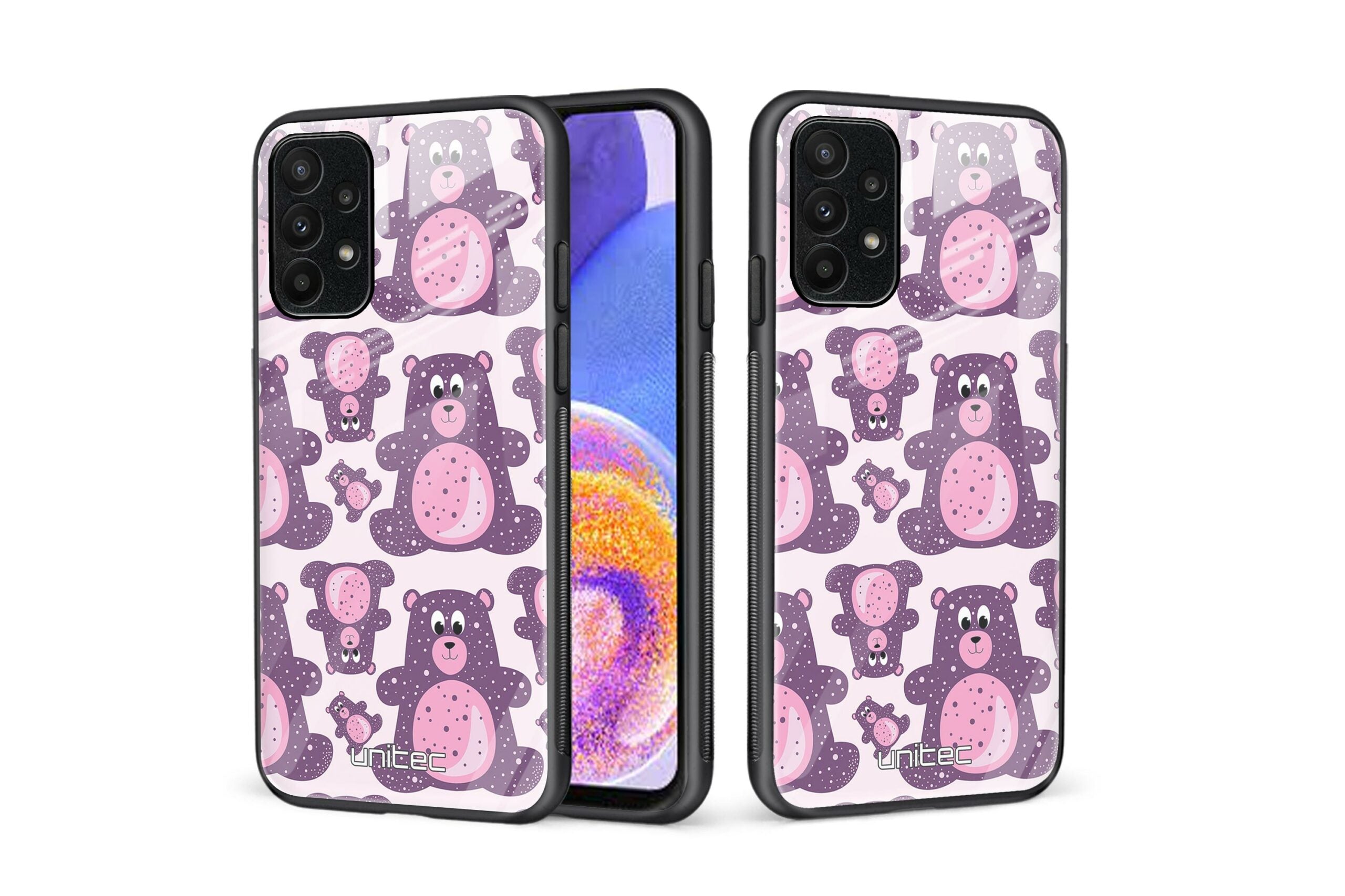 Samsung Galaxy A23 5G Unitec suojakuori, Purple teddy bear