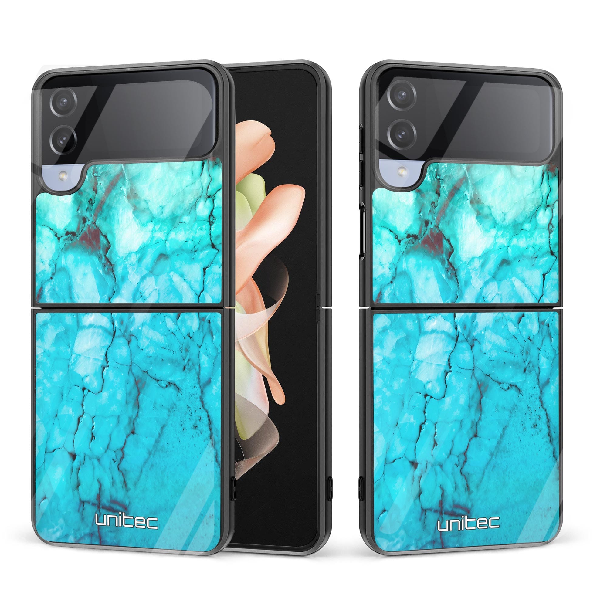 Samsung Galaxy Z Flip 4 Unitec-skal - Icy Marble