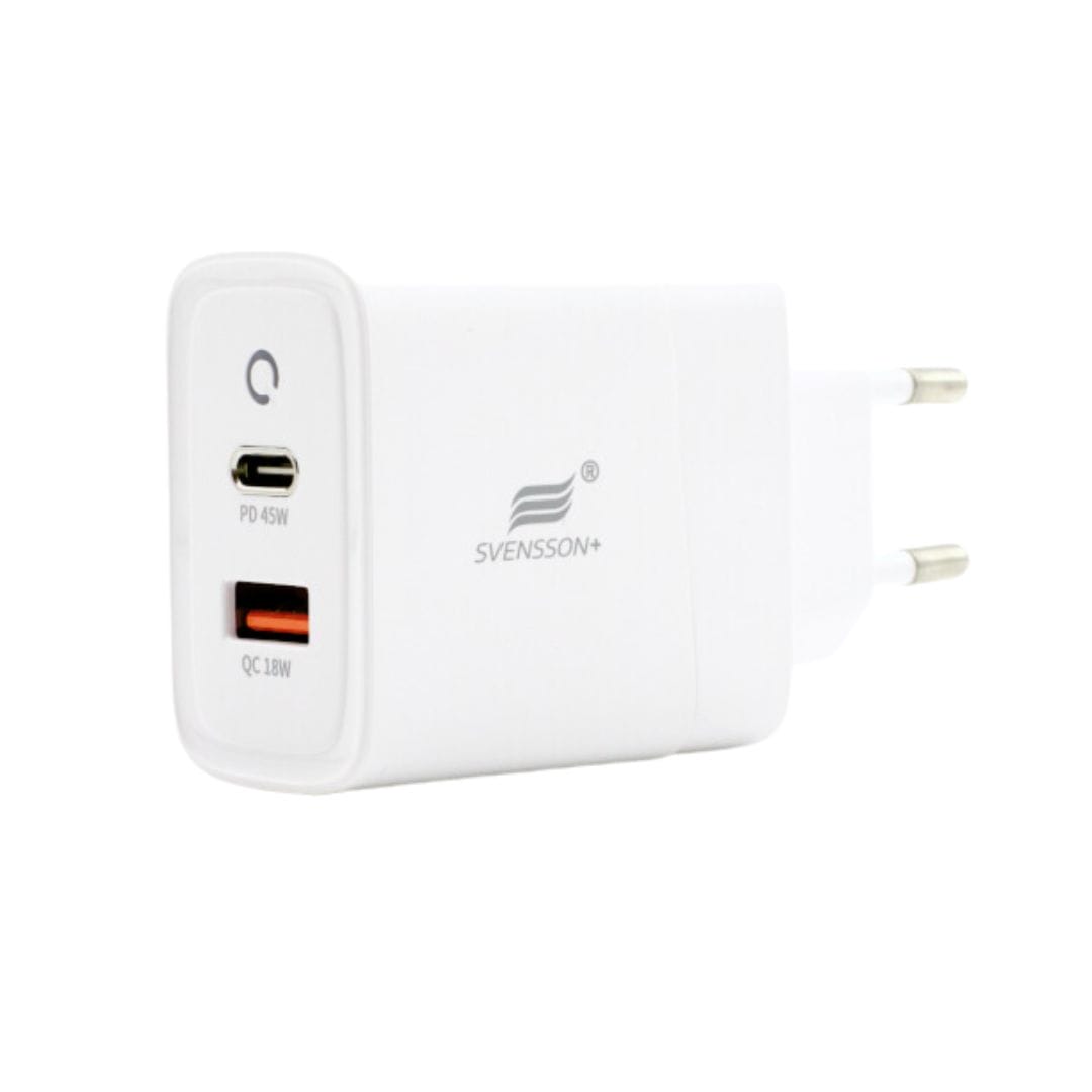 Laturi USB + USB-C 45W