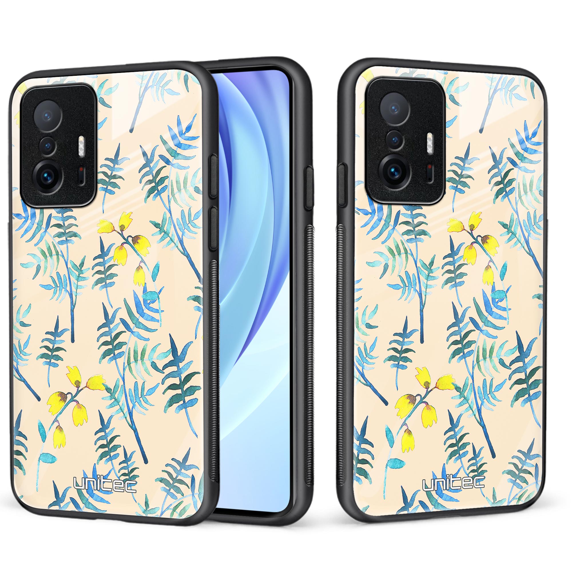 Xiaomi 11T 5G Unitec skyddsskal, Vintageblommor