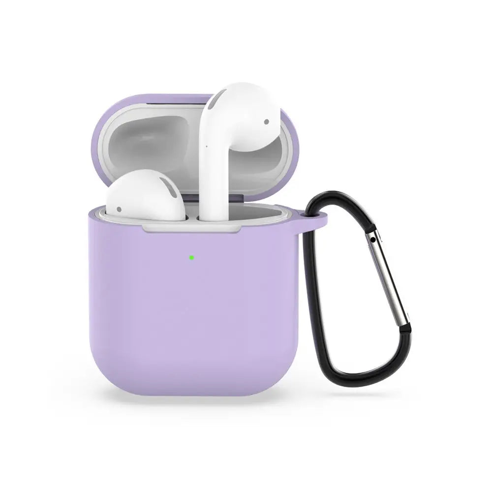 AirPods 1/2 Silikonikotelo - Vaalean violetti