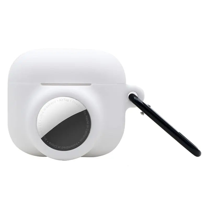 AirPods 3 Silikonikotelo AirTag Pidikkeellä - Valkoinen