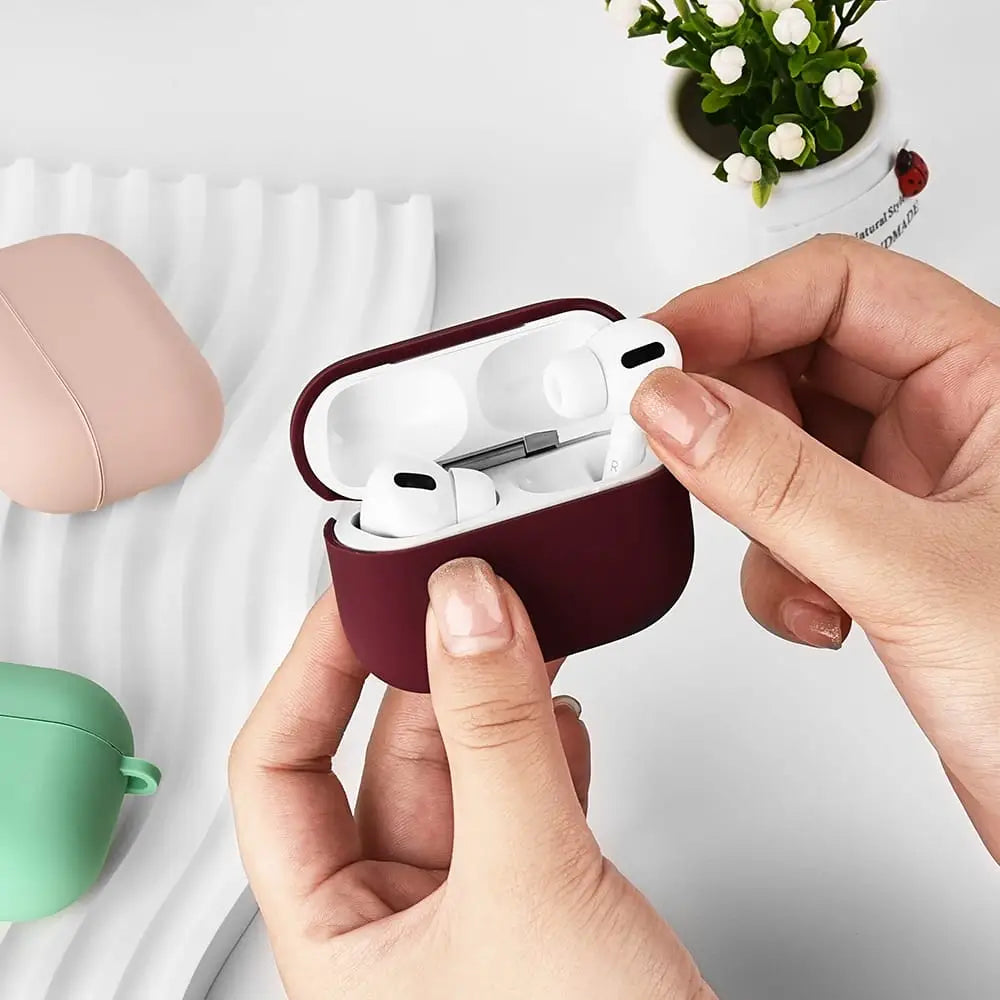 AirPods 3 Silikonikotelo - Viininpunainen