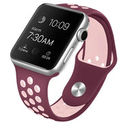 Apple Watch 38 / 40 / 41 mm Urheiluranneke - S/M - Viininpunainen/Pinkki