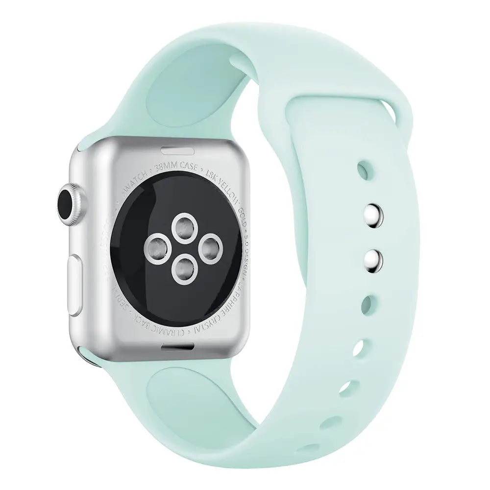 Apple Watch 38 / 40 / 41 mm Silikoniranneke - S/M - Turkoosi