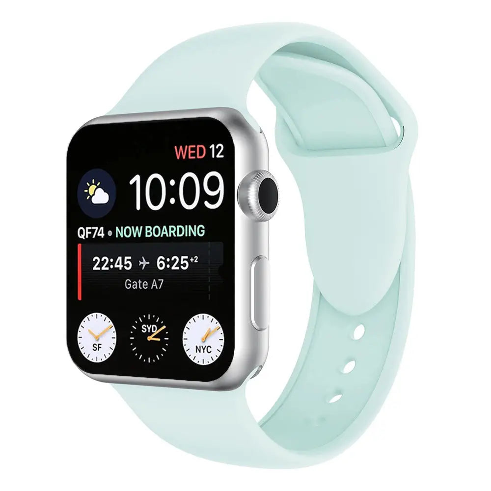 Apple Watch 38 / 40 / 41 mm Silikoniranneke - S/M - Turkoosi