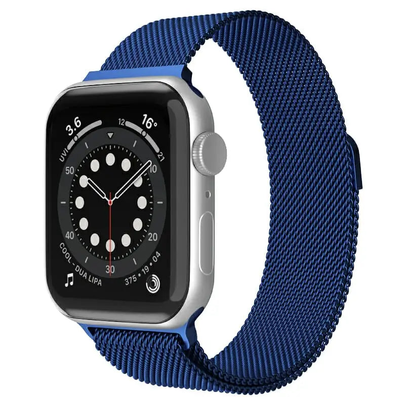 Apple Watch 42 / 44 / 45 mm Magneettinen Teräsranneke - Sininen