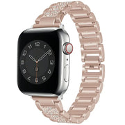 Apple Watch 42 / 44 / 45 mm Metalliranneke timanteilla - Roosakulta