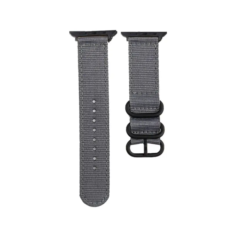 Apple Watch 42 / 44 / 45 mm Nato-ranneke - Harmaa