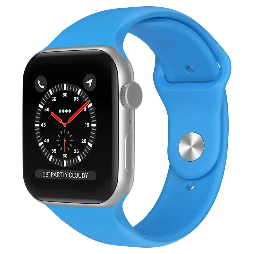 Apple Watch 42 / 44 / 45 mm Silikoniranneke - M/L - Sininen