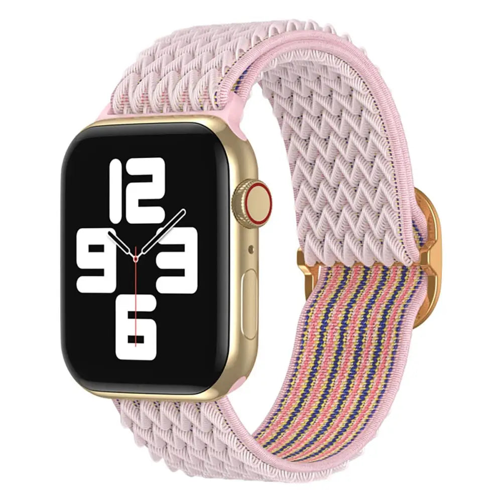 Apple Watch Joustava nailonranneke 42/44/45/49 mm - pinkki