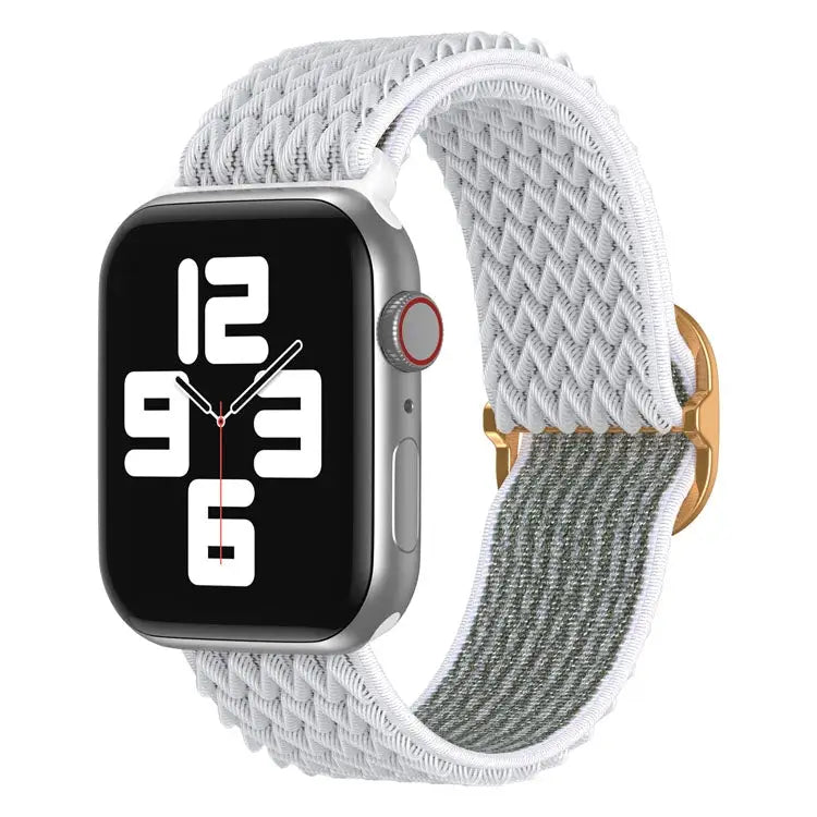 Apple Watch Joustava nailonranneke 42/44/45/49 mm - Valkoinen