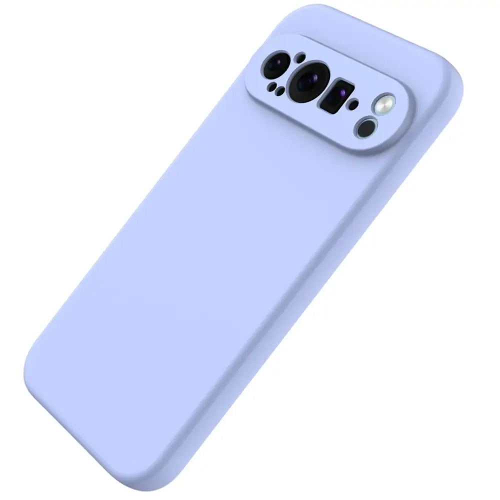 Vaaleanlilainen silikonikuori Google Pixel 9 Pro XL:lle kameralaikkulla