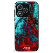 Honor 400 Lite marmori suojakuoret Blue Red Marble Ei