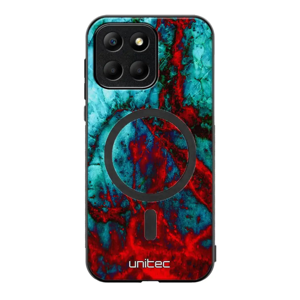 Honor 70 Lite marmori suojakuoret - Blue Red Marble