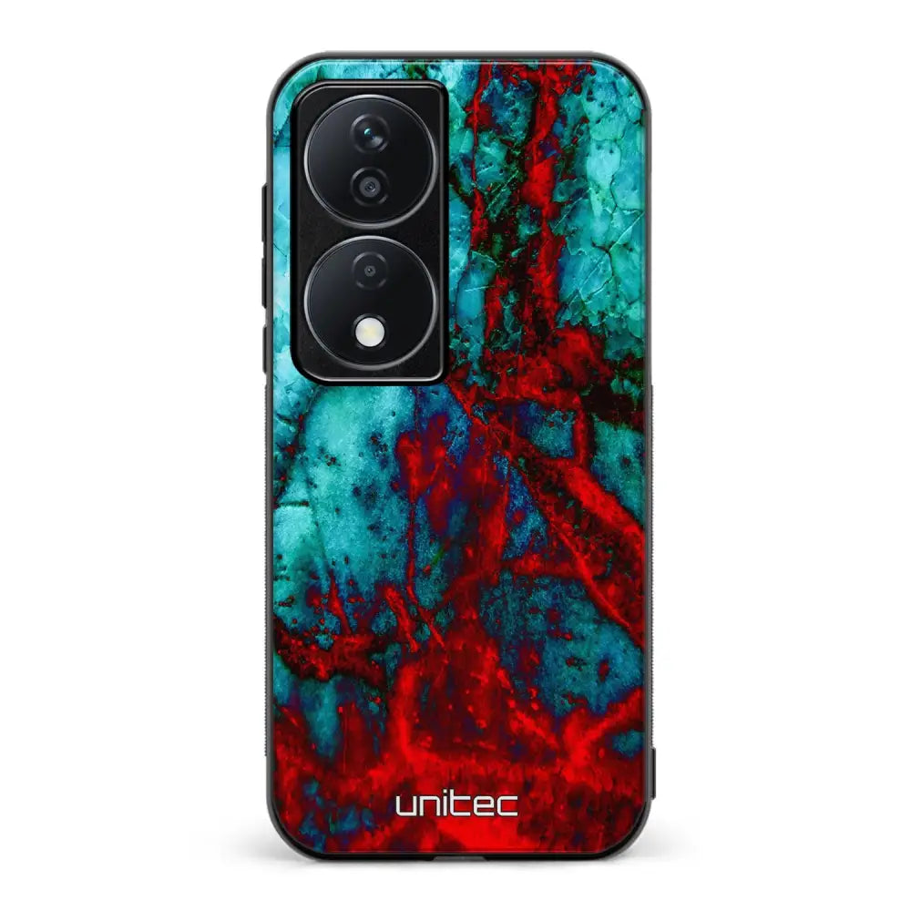 Honor 90 Smart marmori suojakuoret - Blue Red Marble - Ei