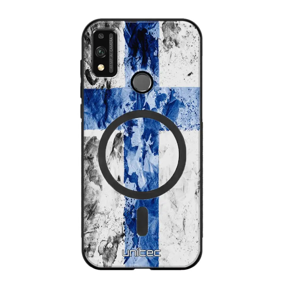 Honor 9X Lite suojakuoret - Painted Finnish Flag