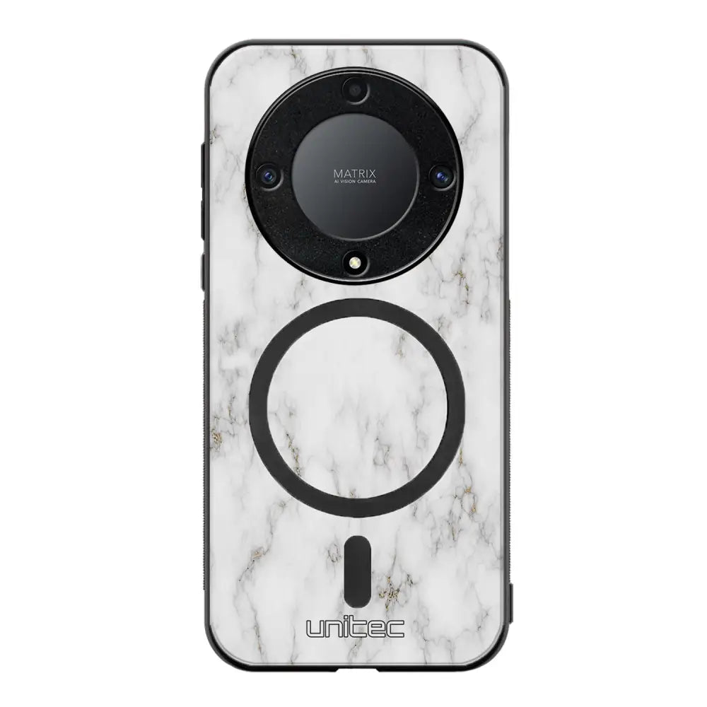 Honor Magic 5 Lite marmori suojakuoret - White Marble