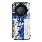 Honor Magic 5 Lite suojakuoret - Painted Finnish Flag - Ei